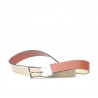 Cinturón de mujer 02m bicolor cs marrón+beige