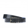 Cinturón de mujer 02m bicolor cs croco índigo+azul