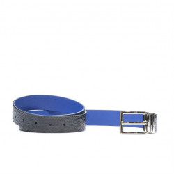 Cinturón de mujer 02m bicolor cs croco índigo+azul