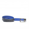 Cinturón de mujer 02m bicolor cs croco índigo+azul