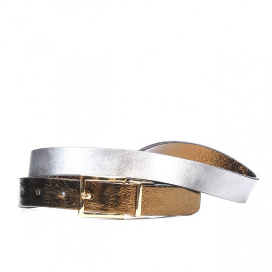 Cinturón de mujer 02m bicolor cs cobrizo+plateado
