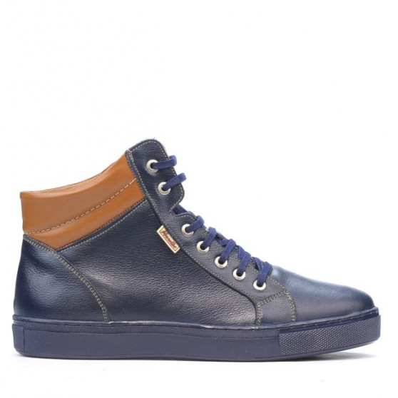 Botas para hombre 4103 índigo+marrón