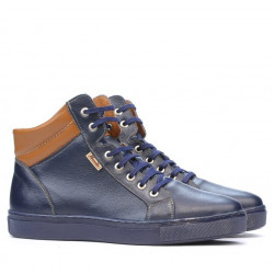 Botas para hombre 4103 índigo+marrón