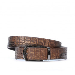 Cinturón para hombre 12b croco marrón