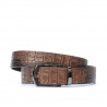 Cinturón para hombre 12b croco marrón