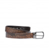 Cinturón para hombre 12b croco marrón