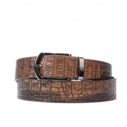 Cinturón para hombre 12b croco marrón