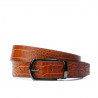 Cinturón de hombre 12b croco marrón coñac