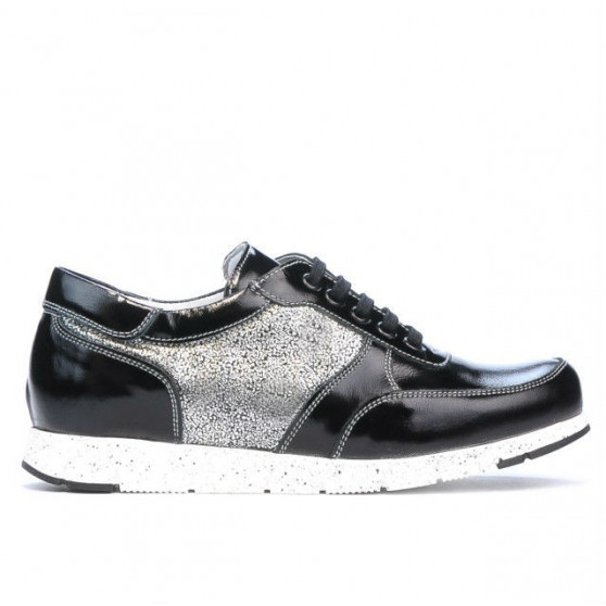 Zapatillas deportivas mujer 682 charol negro combinado