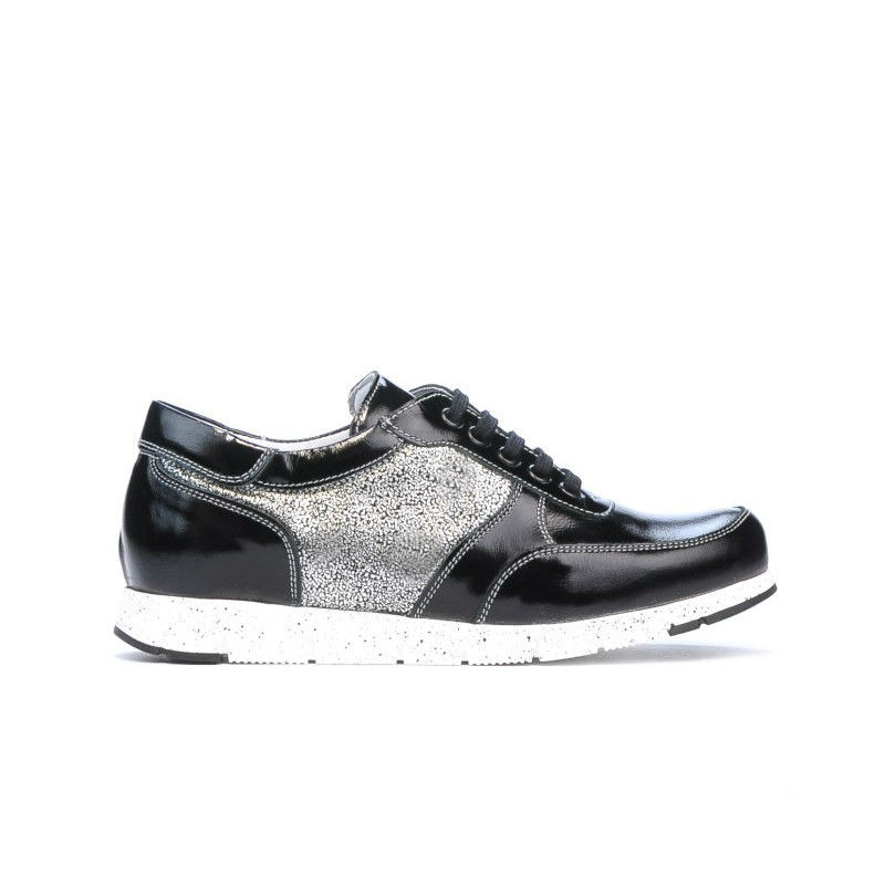 Zapatillas deportivas mujer 682 charol negro combinado