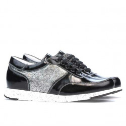 Zapatillas deportivas mujer 682 charol negro combinado