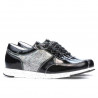 Zapatillas deportivas mujer 682 charol negro combinado