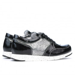 Zapatillas deportivas mujer 682 charol negro combinado