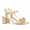 Sandalias dama 1257 charol beige