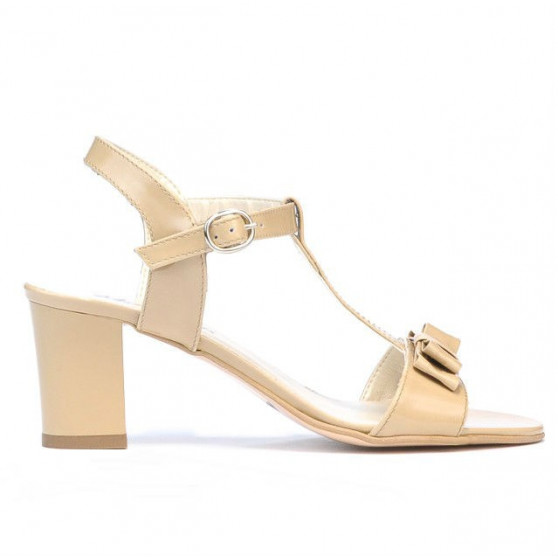 Sandalias dama 1257 charol beige