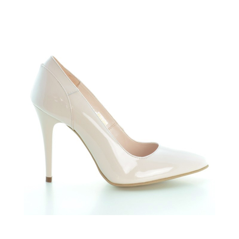 Zapatos elegantes de mujer 1230 charol rosa claro