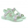 Sandalias para niños pequeños 18c charol beige+rosa