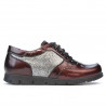Zapatillas deportivas para mujer 682 charol burdeos combinado