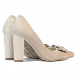 Zapatos elegantes de mujer 1262 en antílope marfil combinado