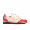 Zapatos para niños pequeños 60c charol rojo+beige