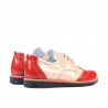 Zapatos para niños pequeños 60c charol rojo+beige