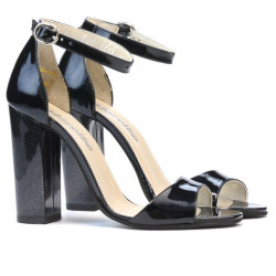 Sandalias mujer 1259 charol índigo nácar