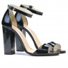 Sandalias mujer 1259 charol índigo nácar