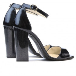 Sandalias mujer 1259 charol índigo nácar
