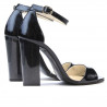 Sandalias mujer 1259 charol índigo nácar
