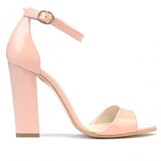 Sandalias de mujer 1259 charol rosa claro