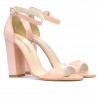 Sandalias de mujer 1259 charol rosa claro