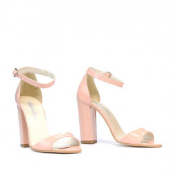 Sandalias de mujer 1259 charol rosa claro
