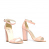 Sandalias de mujer 1259 charol rosa claro
