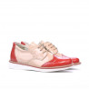 Zapatos para niños pequeños 60c charol rojo+beige01