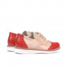 Zapatos para niños pequeños 60c charol rojo+beige01