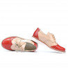 Zapatos para niños pequeños 60c charol rojo+beige01