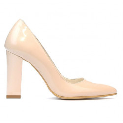 Zapatos elegantes de mujer 1261 charol marfil