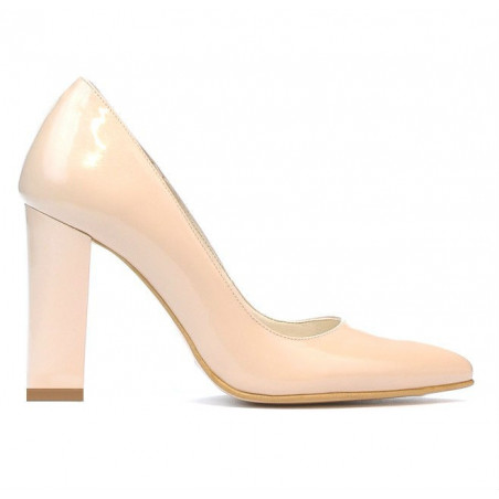Zapatos elegantes de mujer 1261 charol marfil