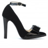 Zapatos elegantes de mujer 1264 antilope negro + charol negro