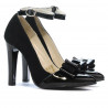 Zapatos elegantes de mujer 1264 antilope negro + charol negro