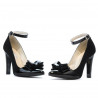 Zapatos elegantes de mujer 1264 antilope negro + charol negro