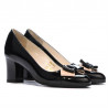 Zapatos elegantes de mujer 1265 charol negro