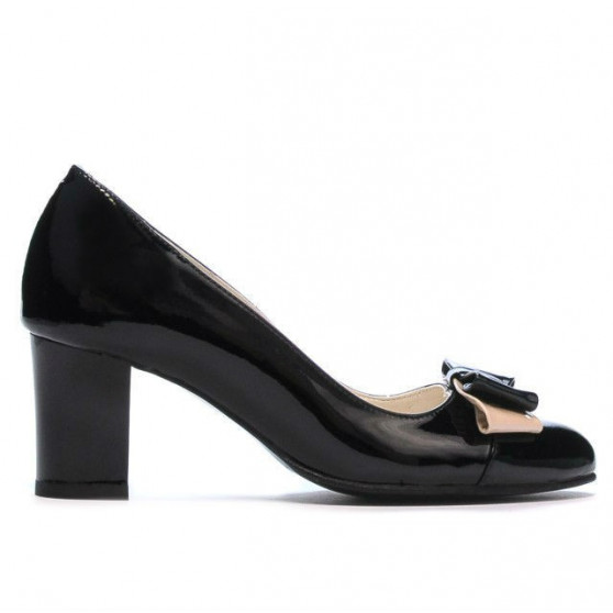 Zapatos elegantes de mujer 1265 charol negro