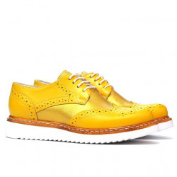 Zapatos casuales para mujer 663-1 amarillo combinado