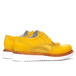 Zapatos casuales para mujer 663-1 amarillo combinado