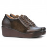 Zapatos casuales para mujer 668 café combinado