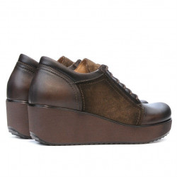 Zapatos casuales para mujer 668 café combinado