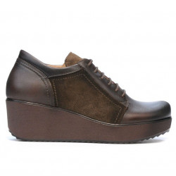 Zapatos casuales para mujer 668 café combinado