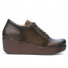 Zapatos casuales para mujer 668 café combinado