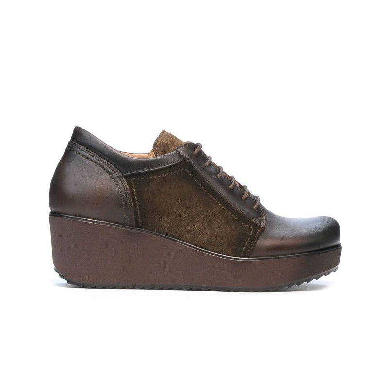 Zapatos casuales para mujer 668 café combinado